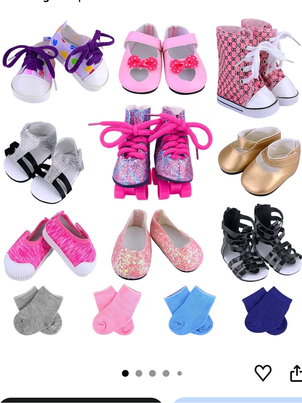 NEW 18 in Girl Doll Shoes